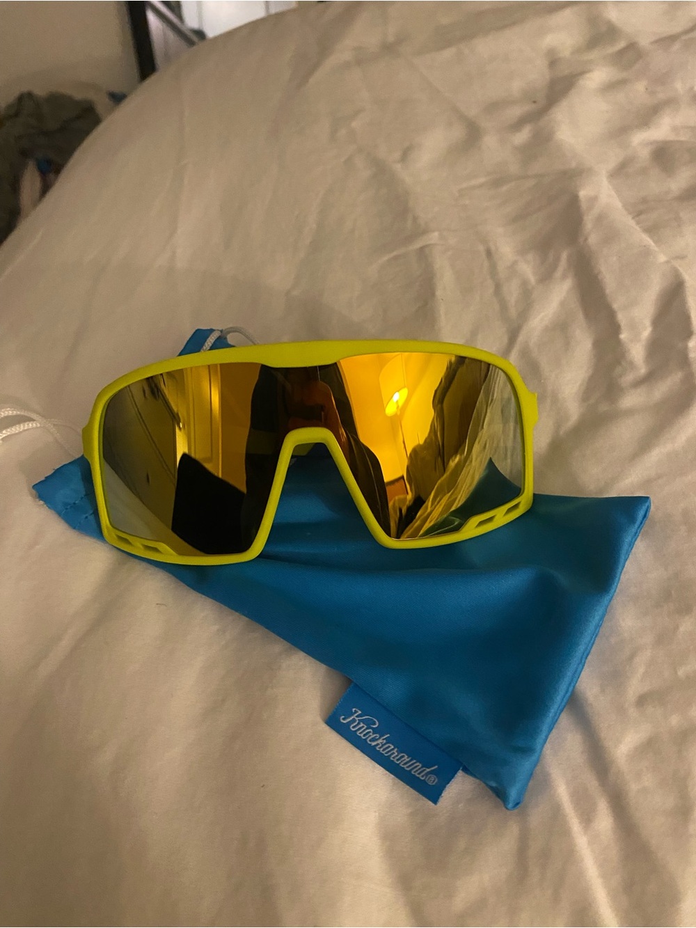 Yellow and Blue Knockaround Sunglasses